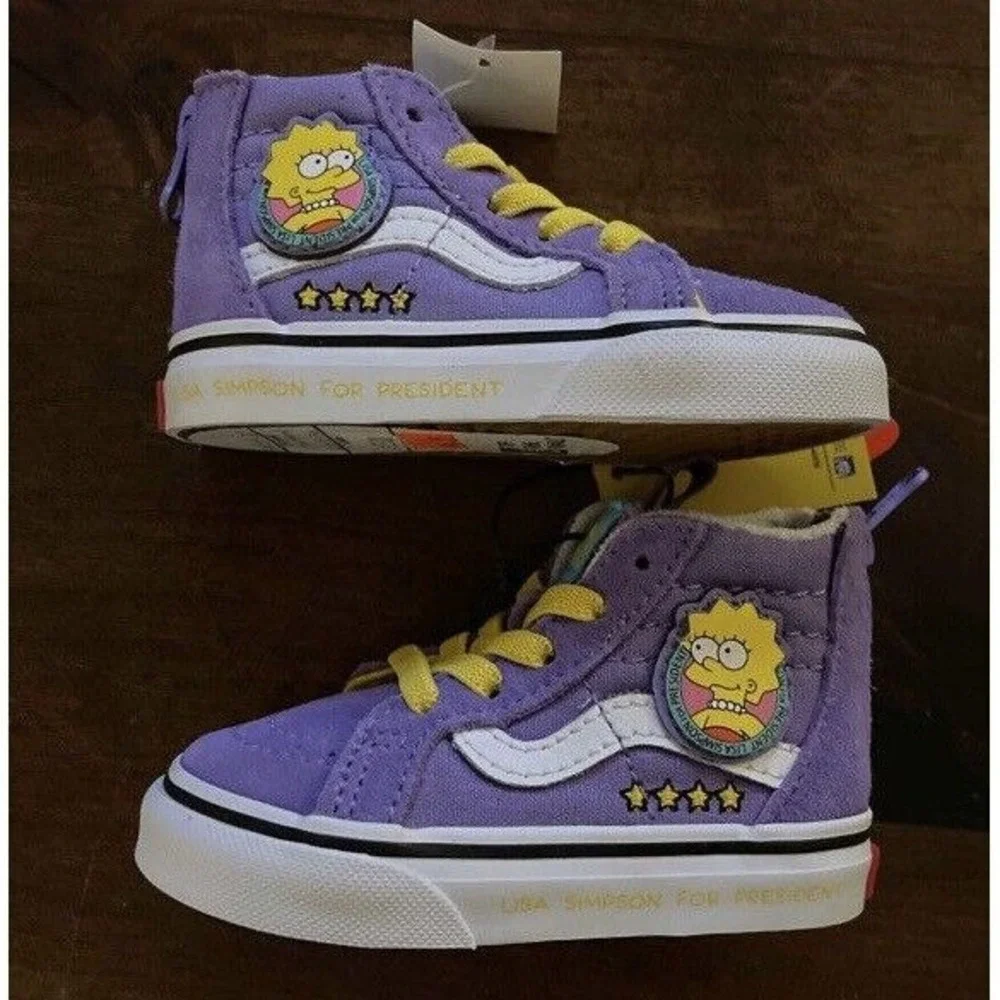 Vans Sneaker SK8-Hi x Simpsons Lisa 4 Prez Toddler Size 5T Zip Hi‎ Top New
